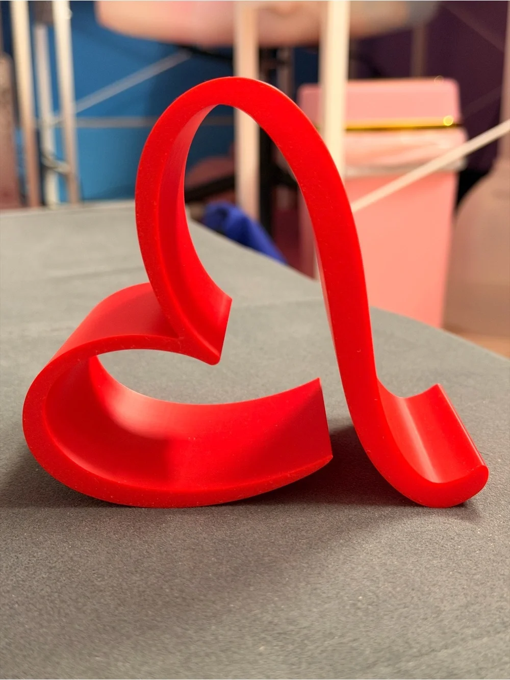 Heart shaped cell phone holder
